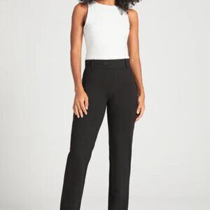 Betabrand Dress Pant Yoga Pant | Straight (Black)